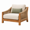 Sessel 78 x 78 x 82 cm Holz Seilgeflecht Beige für Wohnzimmer Boho